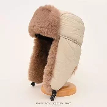 Шапка Thunderclap для мужчин и женщин, зимняя защита ушей, велосипедная шапка, утепленная, плюшевая, утепленная, хлопковая, для полетов One Size хаки