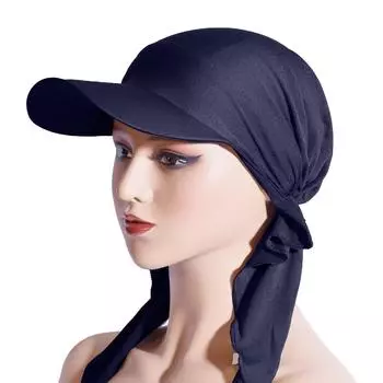 Шапка-тюрбан Солнцезащитные пляжные шляпы Нейлоновый хиджаб Шаль Головной платок Бейсболка Уличная