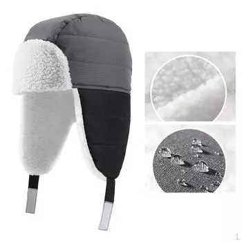 Шапка унисекс, русская ушанка-траппер, зимняя шапка с ушками для улицы, туризма, кемпинга