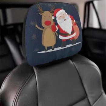 Шапка-ушанка с принтом Санта-Клауса и оленя на автомобиль - Трансграничные поставки null