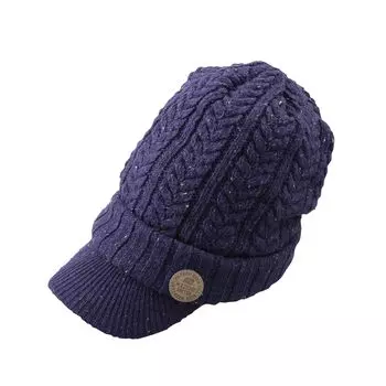 Шапка вязаная шапка фиолетовая [Mazume] (с полями) MZCP-F812 фиолетовый