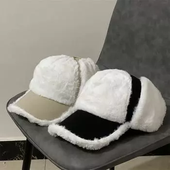 Шапка женская осенне-зимняя плюшевая шапка модная ветрозащитная хлопковая шапка универсальная плюшевая шапка мужская Adjustable зелёный