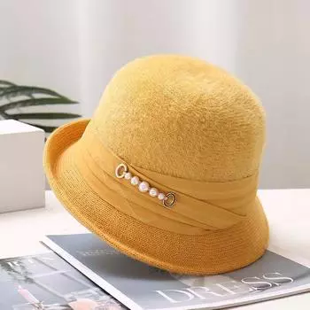 Шапка женская осенне-зимняя шапка для пожилых людей элегантная темпераментная шапка рыбака антинорковая бархатная высококачественная шапка