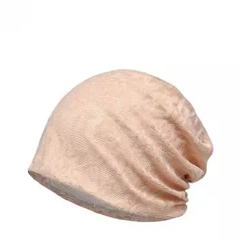 Шапка женская весна и осень тонкий хлопок однотонный цвет жаккардовая сетка дышащая мода кружево Баотоу родильная шапка для беременных elastic/capped розовый