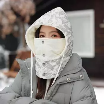 Шапка женская зимняя для езды на электромобиле теплая утолщенная хлопковая шапка мужская ветрозащитная и холодная зимняя шапка Lei Feng