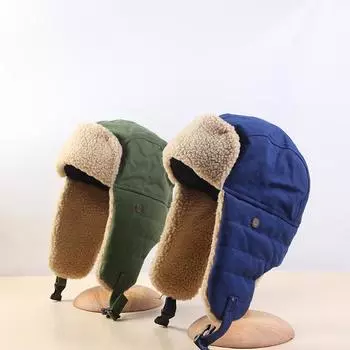 Шапка женская зимняя шапка Leifeng Мужская модная зимняя плюшевая утолщенная теплая защита ушей ветрозащитная велосипедная и лыжная шапка дубильная кора