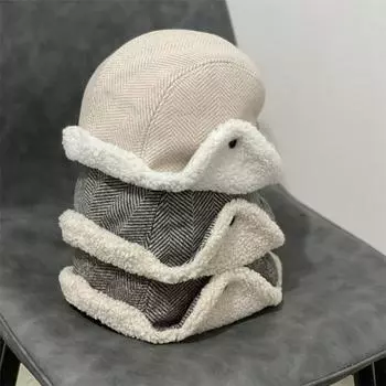 Шапка женская зимняя утолщенная ветрозащитная флисовая теплая холодная шапка для верховой езды на северо-восток мужская шапка-ушанка M56-58cm серый