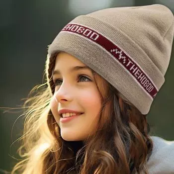 Шапка зимняя японская жаккардовая шерстяная шапка женская большая теплая холодная шапка универсальная вязаная шапка мужская шапка протектор ушей тёмно-синий