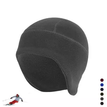 Шапки-бини с подкладкой в виде черепа, флисовые шапки-бини для бега, езды на велосипеде для мужчин и женщин чёрный