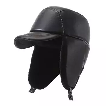 Шапки для людей среднего и пожилого возраста, мужские зимние защитные наушники для пап, флисовые утолщенные теплые кожаные шапки для дедушки, кепки с козырьком для пожилых людей северо-востока one size fits all серый