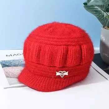 Шапки для пожилых женщин среднего возраста Зимние шерстяные шапки Утолщенные фланелевые цельные шапки для мам Теплые осенне-зимние вязаные шапки оптом