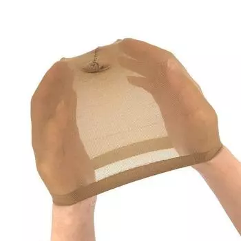 Шапки дышащие, практичные, эластичные, нейлоновые, удобные, популярные, унисекс, 2 шапочки для парика, чулки, подводка для волос one size чёрный