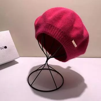 Шапки из меха кролика, мягкая, теплая, пушистая зимняя шапка для женщин, вязаная шапка из ангоры, теплая женская вязаная шапка в виде снежинки