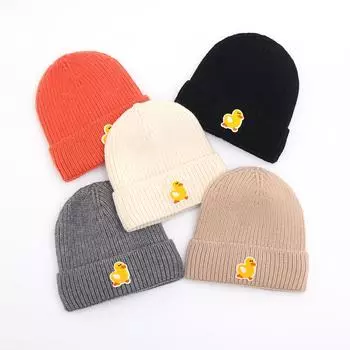 Шапки осенние и зимние мужские и женские шерстяные шапки теплые и универсальные вязаные холодные шапки вязаные утиными ушами шапки милые детские уличные One size хаки