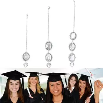 Шапки выпускного сезона с кисточками, фоторамка, подвеска, стильная шляпа с полями, очаровательные универсальные сувениры из сплава для студентов 1