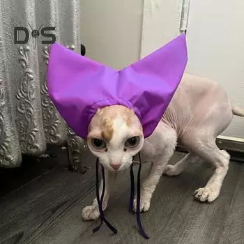 Шапочка для душа для кошек, регулируемая водонепроницаемая шапочка для купания с крышкой для ушей, защитная шапочка для купания и дождя для кошек флуоресцентный зеленый