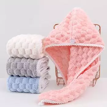 Шапочка для душа, полотенце для сушки волос, быстросохнущее полотенце для вытирания волос, банная шапочка, шапочка для сухих волос для женщин 25*65cm белый