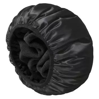 Шапочка для душа с махровой подкладкой, внешняя часть из ЭВА, чехол для волос для душа, шапочка для ванны для длинных волос, шапочка для волос для купания, для девочек