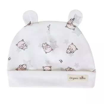 Шапочка для новорожденных Organic Boom Piggy Aunt Bear, корейские детские товары