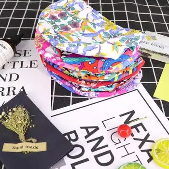 Шапочка для плавания 1 шт. водонепроницаемая спандекс случайная женская высокого качества цветочная эластичная мужская унисекс аксессуары разноцветный