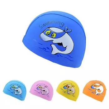Шапочка для плавания для детей, водонепроницаемое снаряжение для дайвинга, шапочки для бассейна, пляжная шапочка, детская шапочка для плавания, шапочка для дайвинга оранжевый