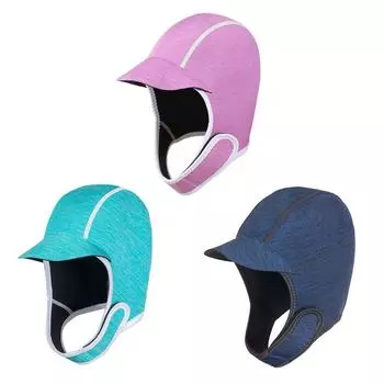 Шапочка для плавания, неопреновая шапка для дайвинга для мужчин и женщин, тканевые зимние морозостойкие гидрокостюмы, головной убор, шлем, купальный костюм, шапочка Dark Blue