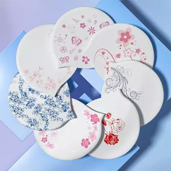 Шапочка для плавания с цветочным узором, силиконовая шапочка для плавания, удобная шапочка для плавания, спортивные товары для плавания style 5