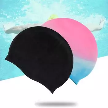 Шапочка для плавания, силиконовая, для женщин и мужчин, водонепроницаемая, высокая эластичность, шапочка для бассейна, длинные волосы, спортивная шапка для плавания в бассейне, дайвинга для взрослых, подростков белый