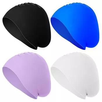 Шапочка для плавания Водонепроницаемая силиконовая спортивная шапочка для защиты ушей с длинными волосами для взрослых