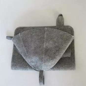 Шапочка для сауны с защитой от жары, утолщенная шерстяная фетровая шапочка для душа, тюрбан для волос, быстросохнущее полотенце, шапочки для сауны, аксессуары для ванной комнаты серый
