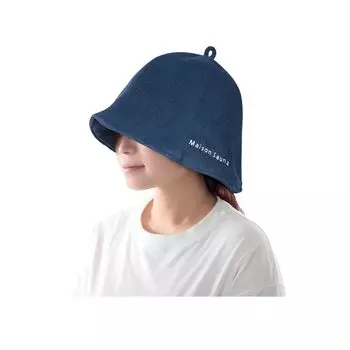 Шапочка для сауны Волосы Предотвращает Горячее Полотенце Легко Сауна Подарок [Maison Sauna] [Предотвращает Повреждение] Вспышки, Ткань, Стирка, Мужская, Женская, Товары, Стильная, (военно-морской флот) тёмно-синий