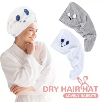 Шапочка для сухих волос из полиэстера и парчи Baotou, впитывающая воду, вышитая банная шапочка для детей и взрослых, шапочка для сухих волос One Size