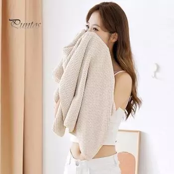 Шапочка для сушки волос Суперабсорбент Быстросохнущий Утолщенный Меньше Пушистости Легкий Шапочка для сушки волос Повязка на голову Аксессуар для ванны синий