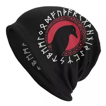 Шапочки Viking Skullies, кельтская шляпа ворона, зимние теплые шапки с капюшоном, лыжная шапка унисекс One Size