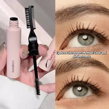 SHAQINUO Natural 3D Shaping Eyebrow Gel Dual Head & With Comb Eyebrow Defining 3D Wild Eyebrow Colourless Eyebrow Paste