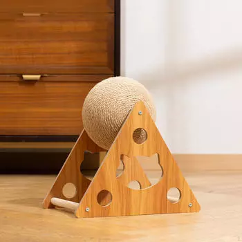 Шар для царапания кошек, Интерактивная игрушка для упражнений, Вертикальный, Инструмент для когтей, Защитник мебели для S