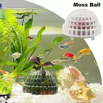 Шар для колонизации Moss Hemisphere Аквариум Креветки Аквариум Держатель для шаров Moss Balls Пресноводные живые растения Формирование
