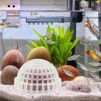 Шар для колонизации Moss Hemisphere, аквариум с креветками, держатель для шаров Moss, пресноводные живые растения, шар для формирования с фильтрующим камнем белый