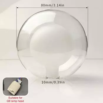 Шар в шаре G9 Глобус Стеклянный плафон Замена Прозрачный Белый D80мм D100мм D120мм Отверстие для патрона Абажур G9 Крышка 80mm