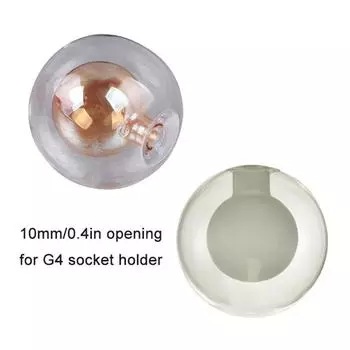 Шар в шаре, стеклянный абажур G4 D8см D10см, стеклянный абажур в виде шара, сменный для цоколя G4, прозрачный, белый, золотой, крышка лампы G4