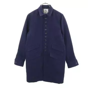 SHAREEF made in Japan Stainless collar coat 1 Navy Men s Used