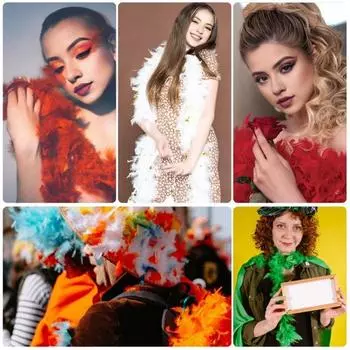 Шарф-боа из перьев Yousheng, цветные перья индейки, тонкий шарф, легкий, приятный на ощупь, длинный шарф, аксессуары для вечеринок, выступлений