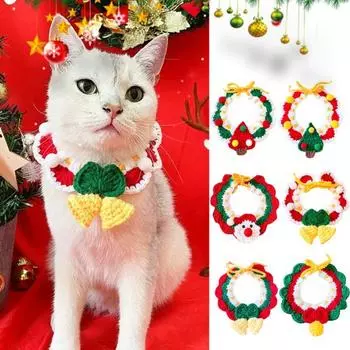 Шарф для домашних животных с мультяшным дизайном, супер мягкий, очаровательный, износостойкий, удобный в носке, декоративное волокно, милое S