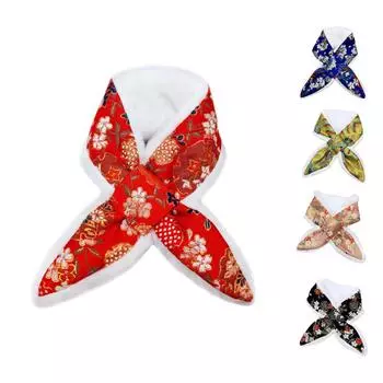 Шарф для питомца Шарф для одежды для питомца Ошейники для щенков Новогодний шарф для питомца Хлопковая грелка для шеи Бандана Праздничный M plush long scarf 25-33CM розовый