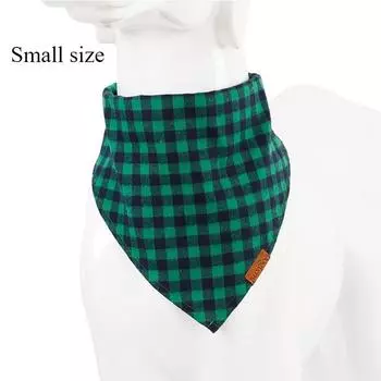 Шарф для собак, рождественский треугольный шарф для домашних животных, праздничный шарф с изображением слюней, носовой платок с изображением кошки и собаки, шарф на Хэллоуин S:50*34*34cm зелёный