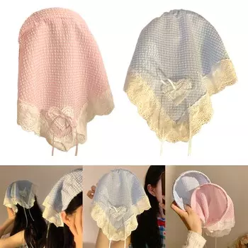 Шарф для волос принцессы, повязка на голову, повязка на голову, цветные клетчатые принты для взрослых, креативный элегантный головной убор розовый