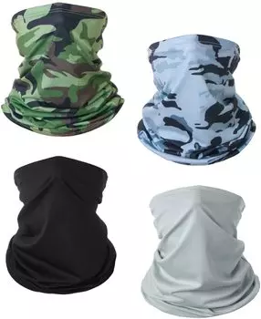 Шарф для защиты лица для мужчин и женщин, 4 предмета, унисекс, защита от солнца и ветра, Балаклава, дышащая бандана для рыбалки, пешего туризма, бега, езды на велосипеде