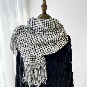 Шарф для женщин на осень и зиму, новый стиль высокого класса, шаль с кисточками из искусственного кашемира, толстый шарф для пар студентов 180-60cm