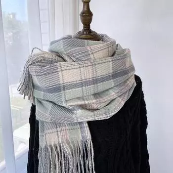 Шарф для женщин на зиму, осень и зиму, новый британский ретро-шотландский шарф, теплая шаль из искусственного кашемира Size180-68cm