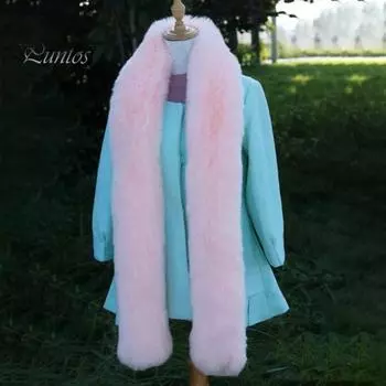 Шарф из искусственного меха, однотонный, утолщенный, теплый, длинный шарф из ткани, ветрозащитный, устойчивый к холоду, уютный зимний шарф для отдыха на открытом воздухе красный